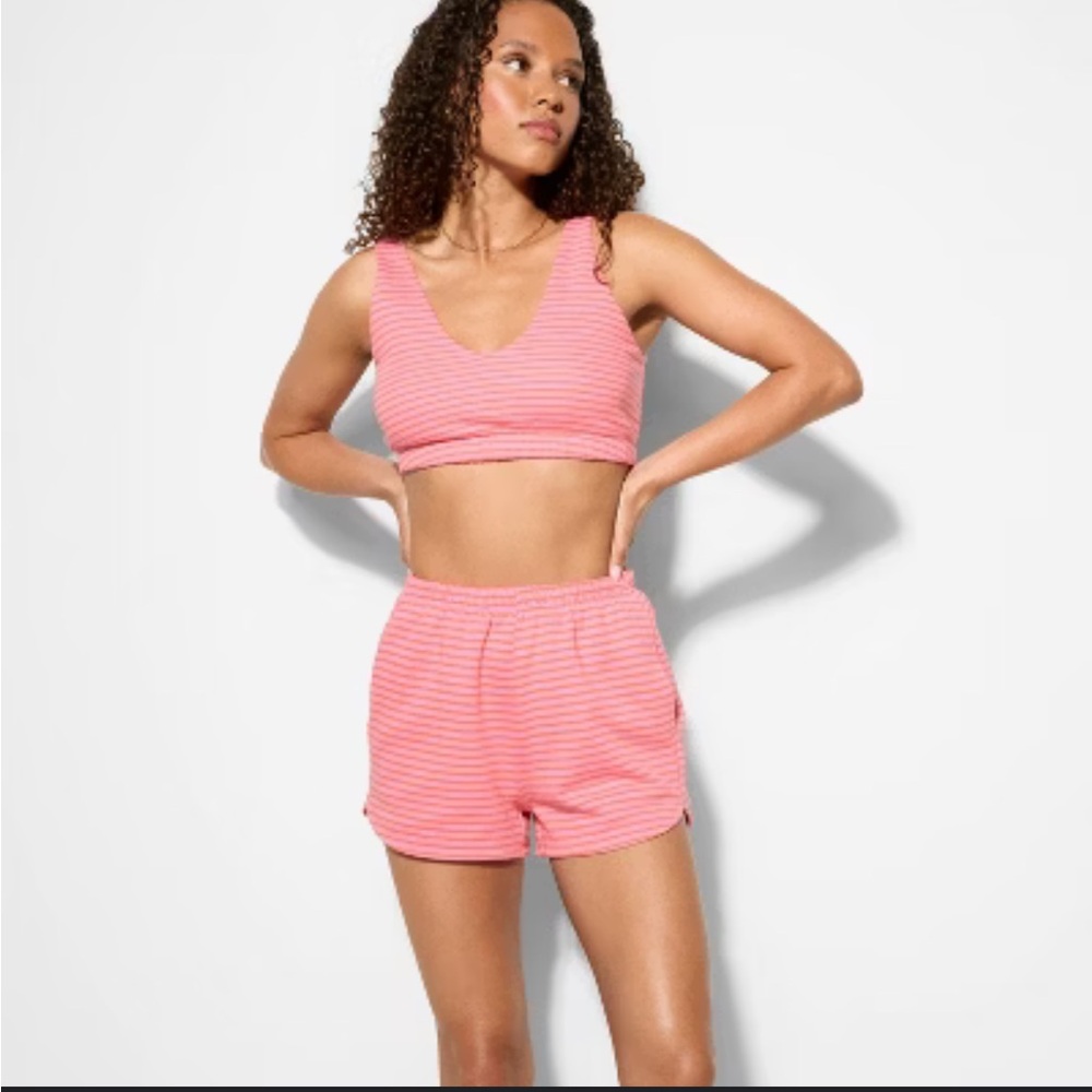 Viral Target Pink Striped Summer Set